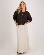 Je m'appelle Jurken Skirt Pintuck | Light Taupe