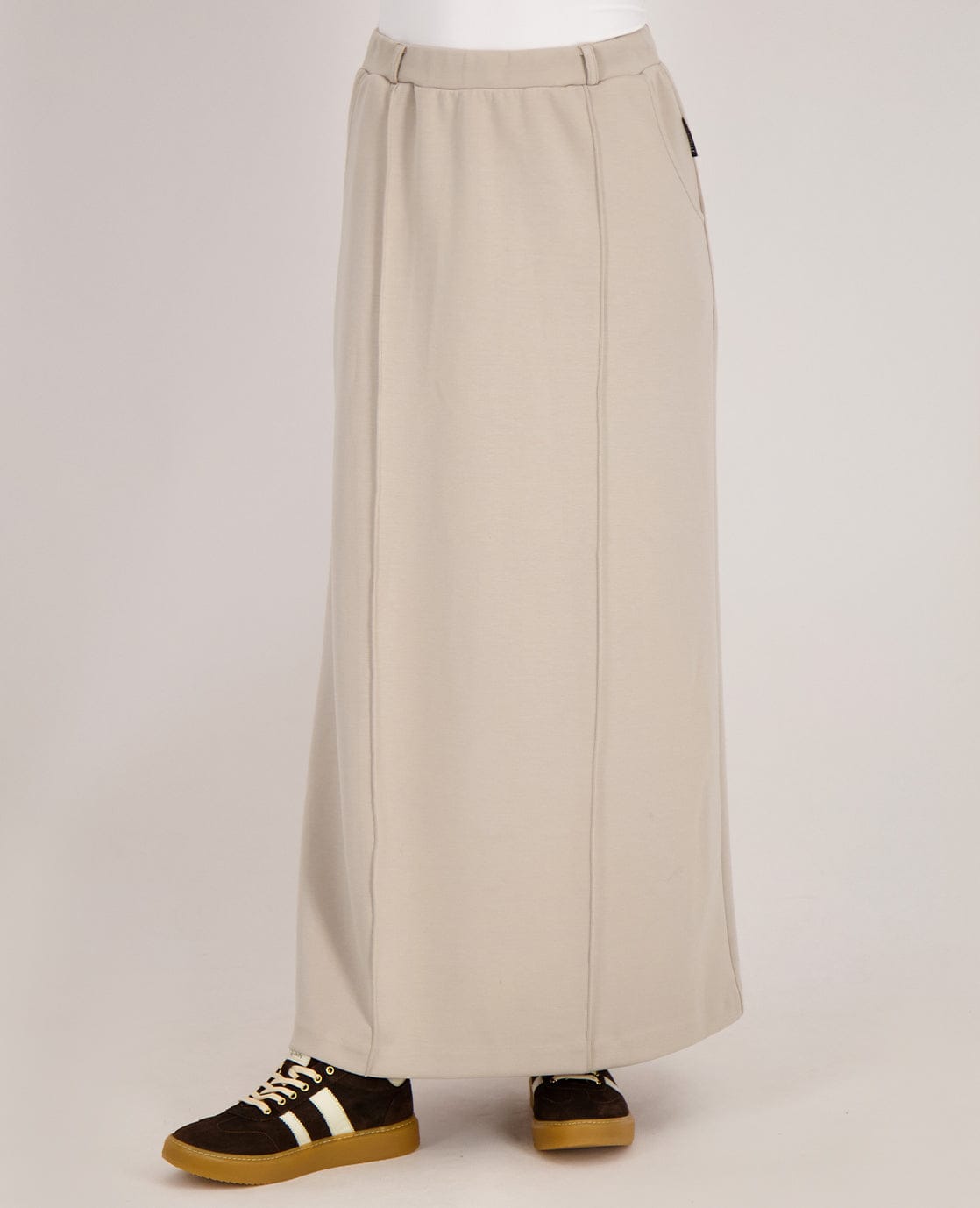 Je m'appelle Jurken Skirt Pintuck | Light Taupe