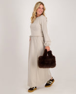 Je m'appelle Jurken Skirt Pintuck | Light Taupe