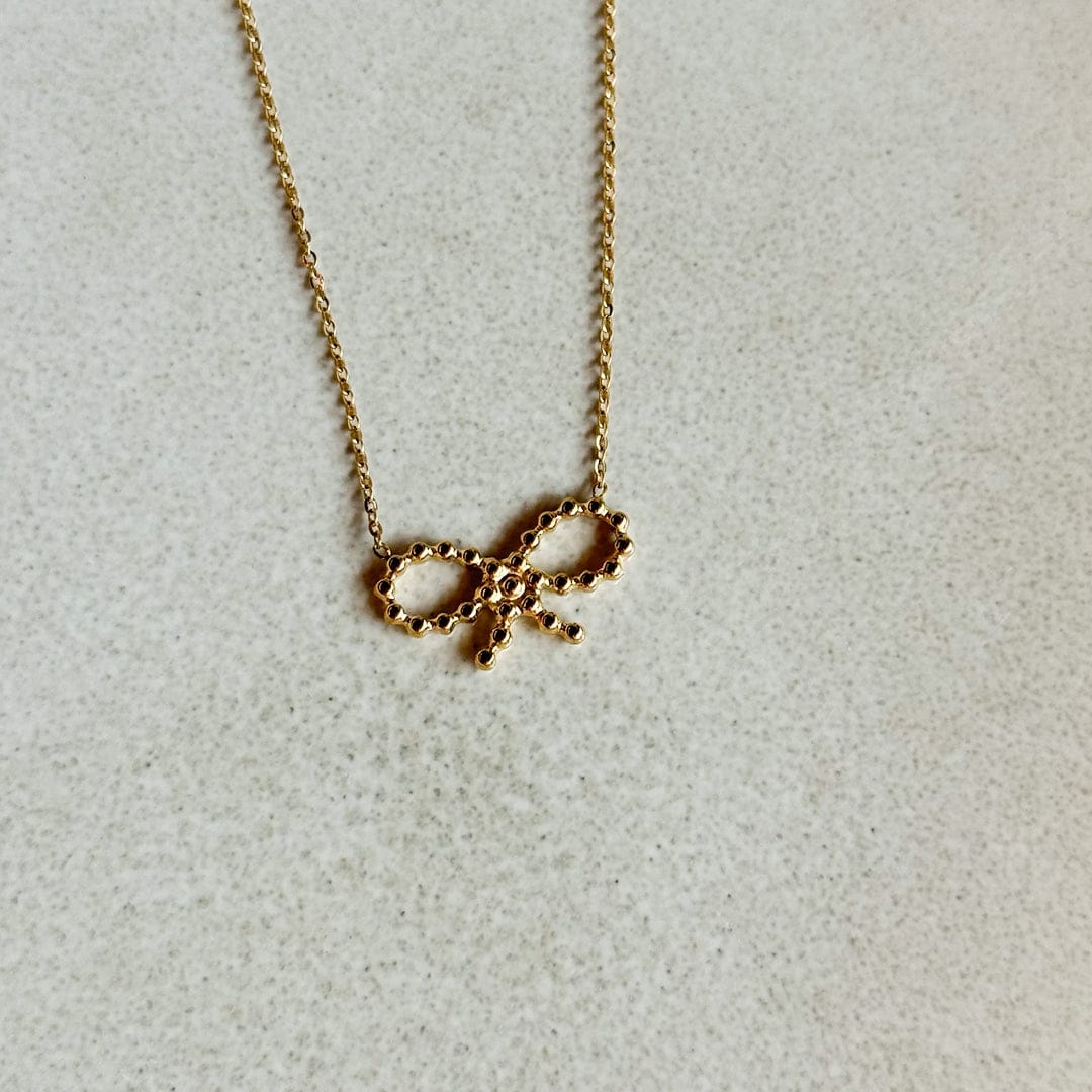 Je m'appelle Accessoires Goud / One Size Necklace Petit Bow | Goud