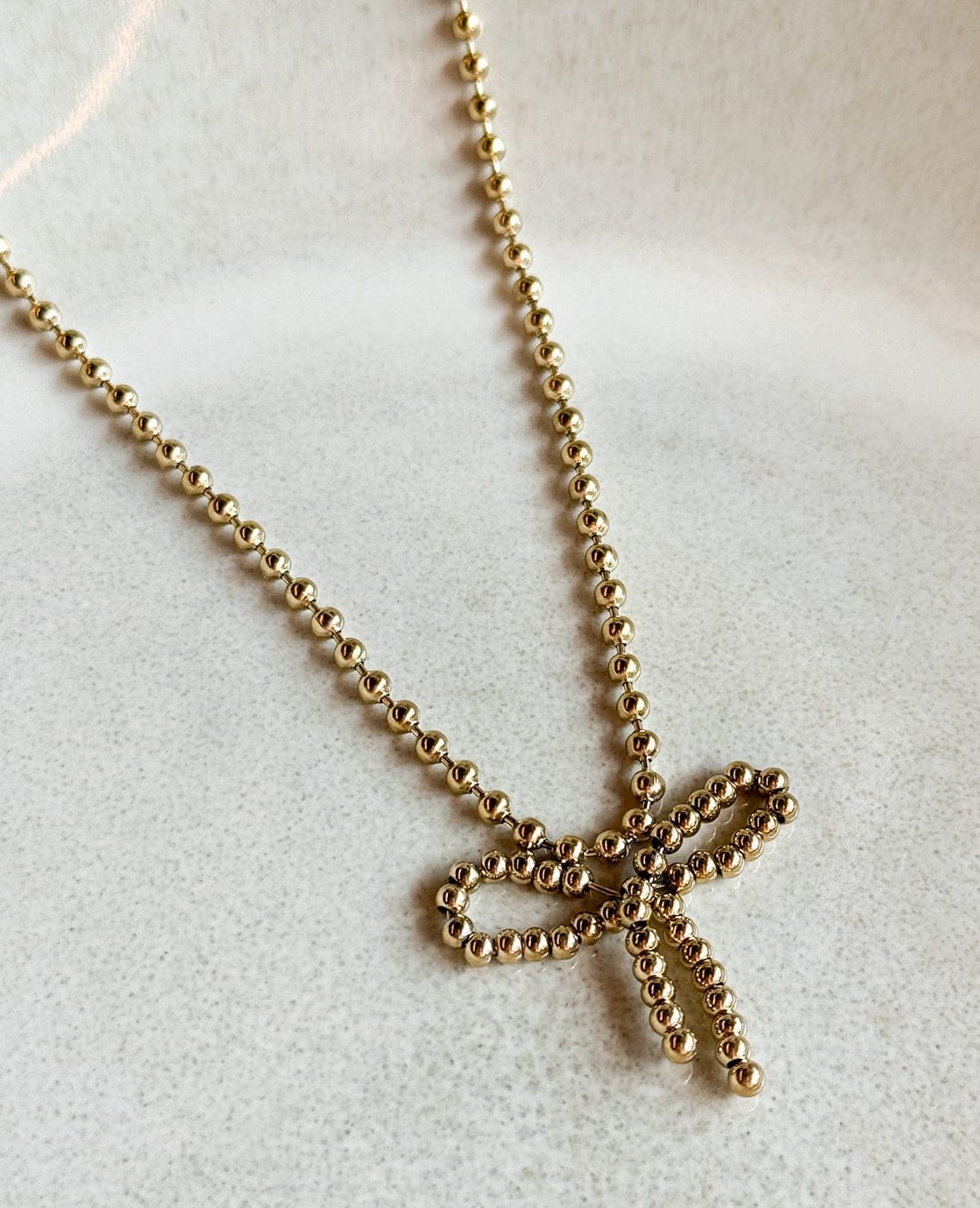 Je m'appelle Accessoires Goud / One Size Necklace Bow | Goud