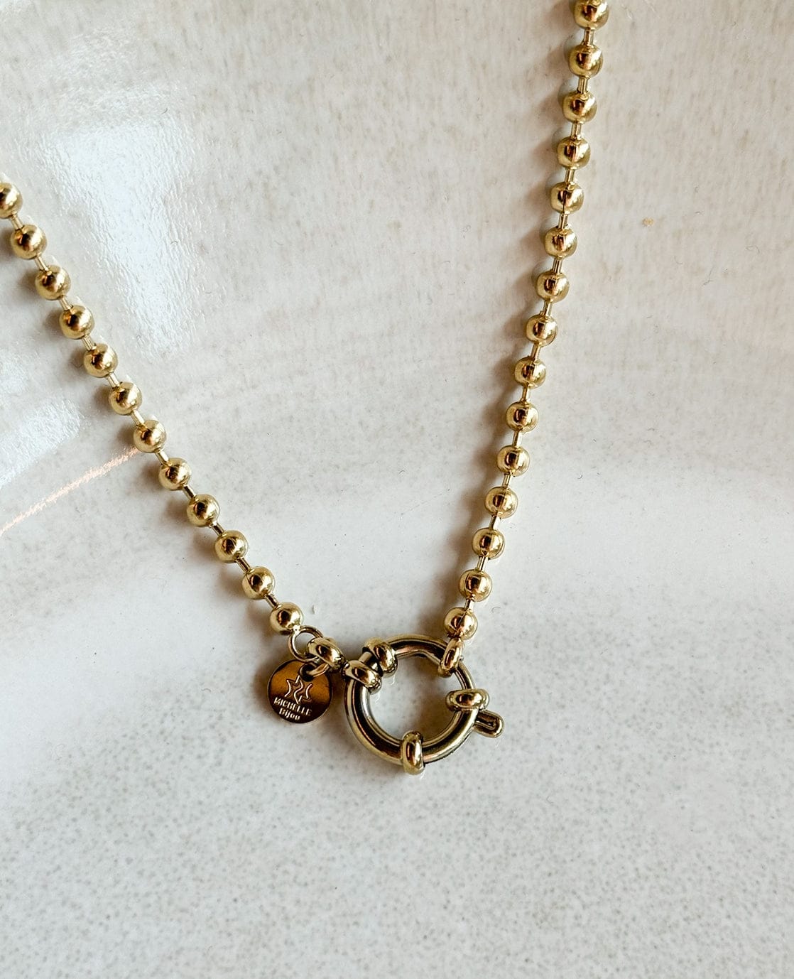 Je m'appelle Accessoires Goud / One Size Necklace Dots | Goud