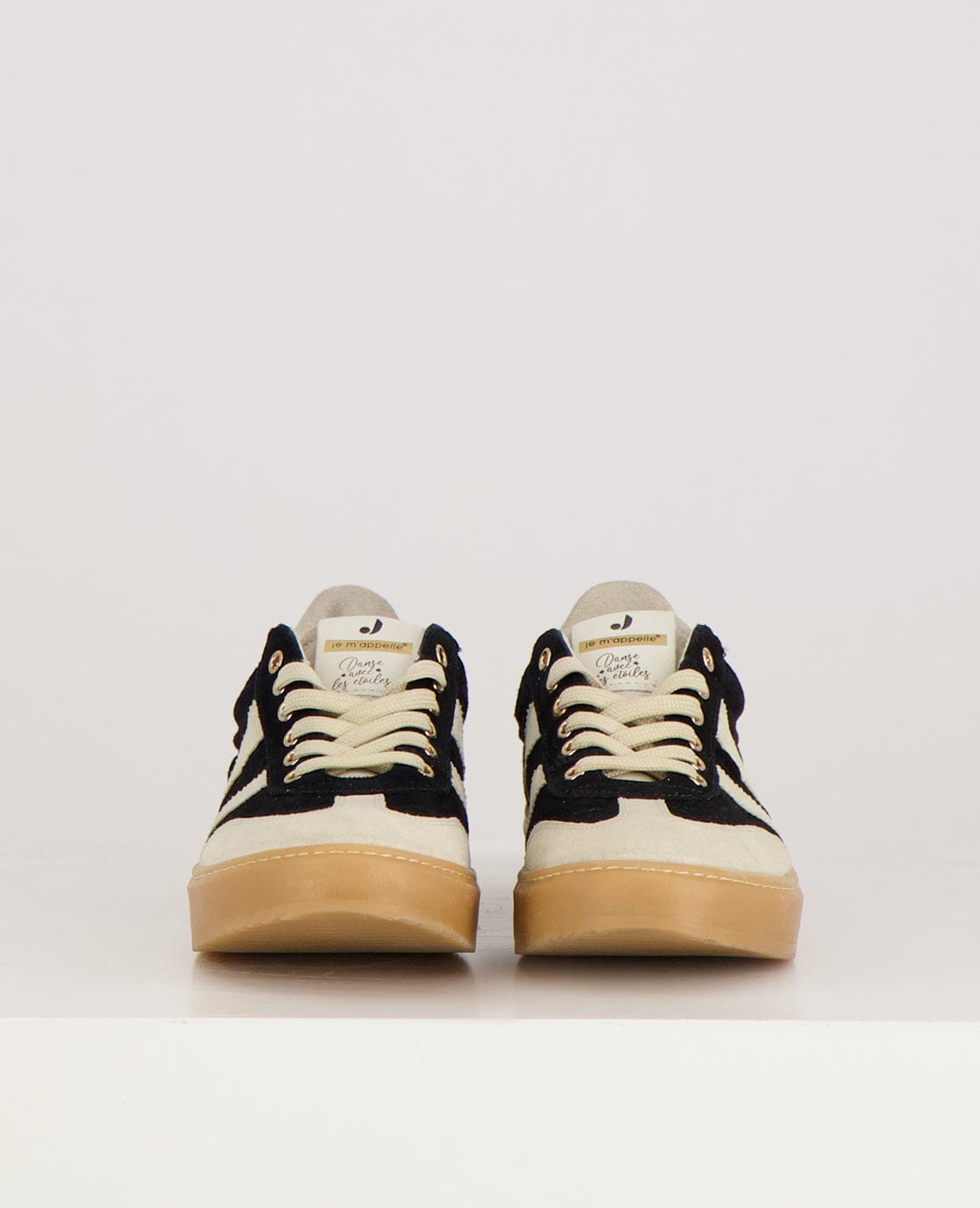 Je m'appelle Schoenen Sneakers Stripes | Zwart/Greige