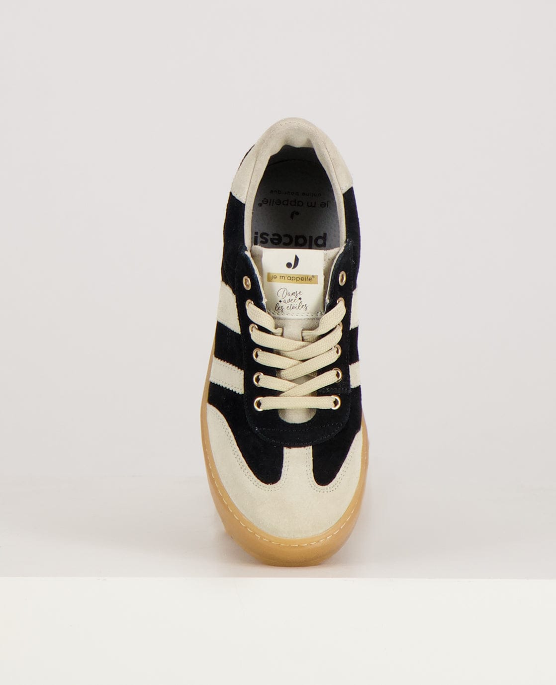 Je m'appelle Schoenen Sneakers Stripes | Zwart/Greige