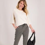 Je m'appelle Tops Pull Knitted | Ecru Melange