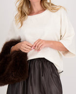 Je m'appelle Tops Pull Knitted | Ecru Melange