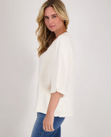 Je m'appelle Tops Pull Knitted | Ecru Melange