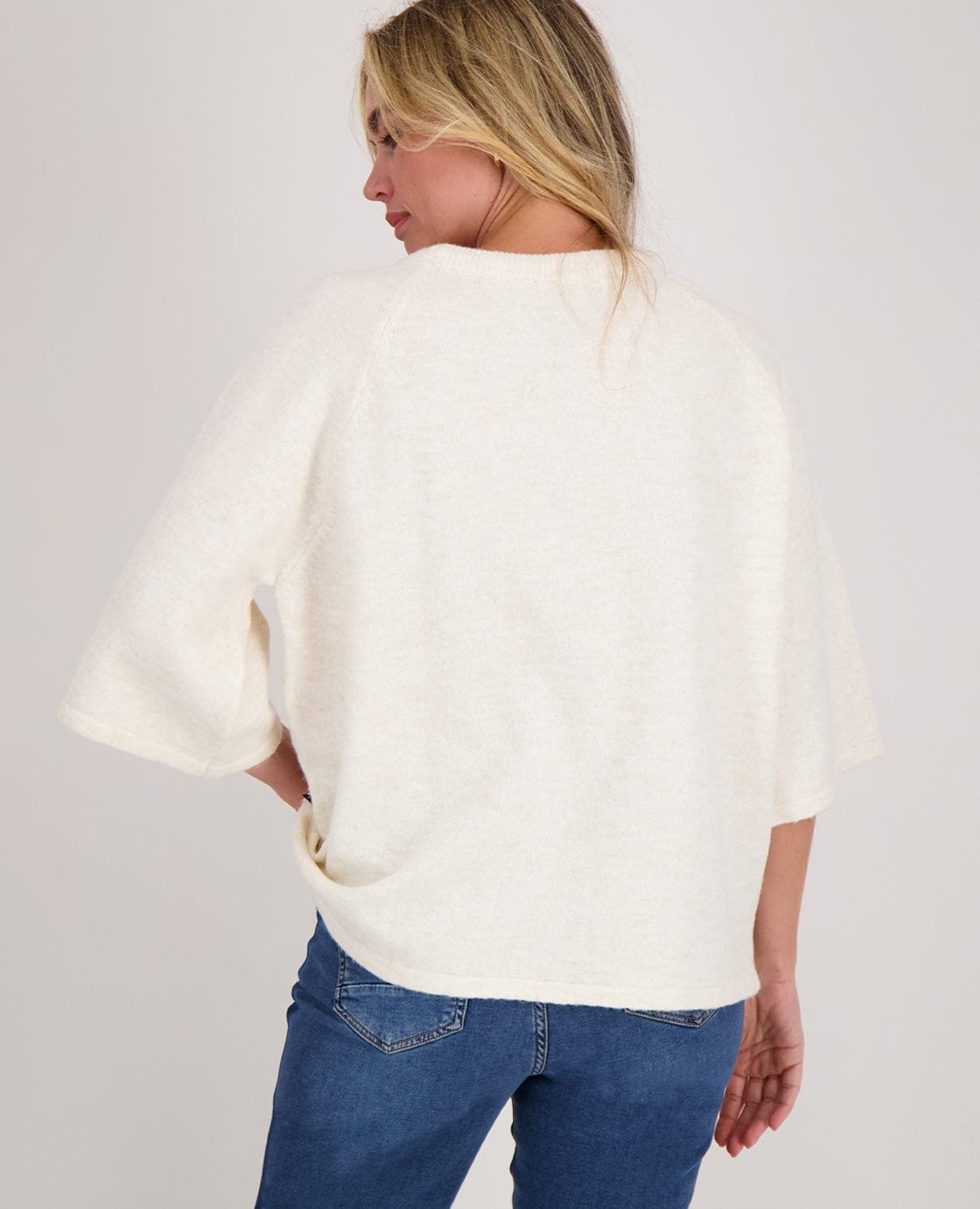 Je m'appelle Tops Pull Knitted | Ecru Melange