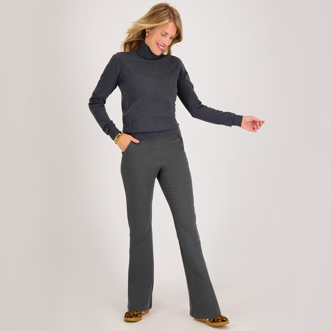 Je m'appelle Broeken Pant Flare Easy | Antracite Grey
