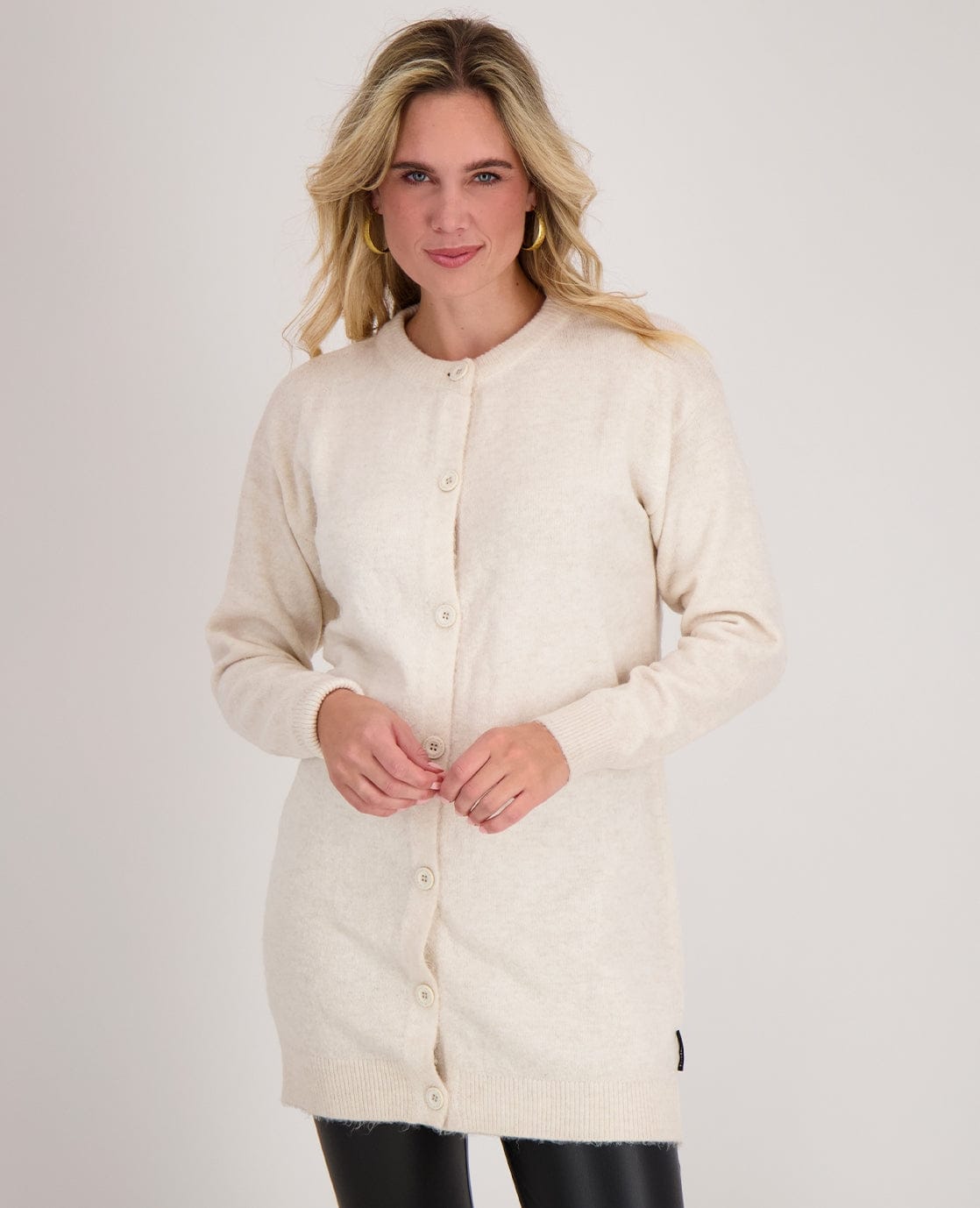 Je m'appelle Vesten Ecru Melange / XS/S Veste Mara Longue | Ecru Melange