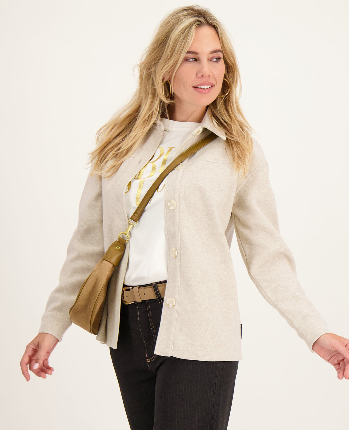Blousejacket Jany | Ecru Melange