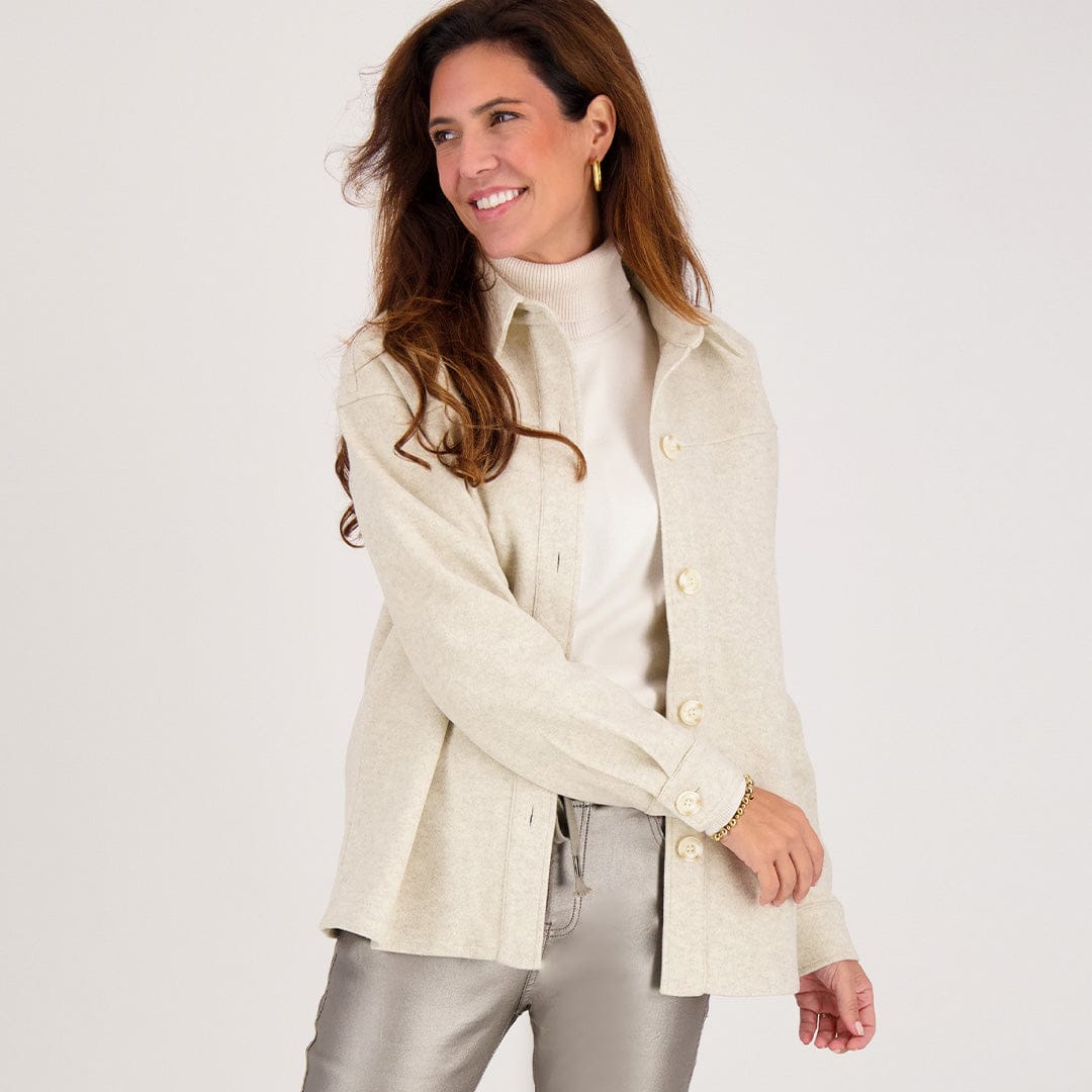 Je m'appelle Jassen Blousejacket Jany | Ecru Melange