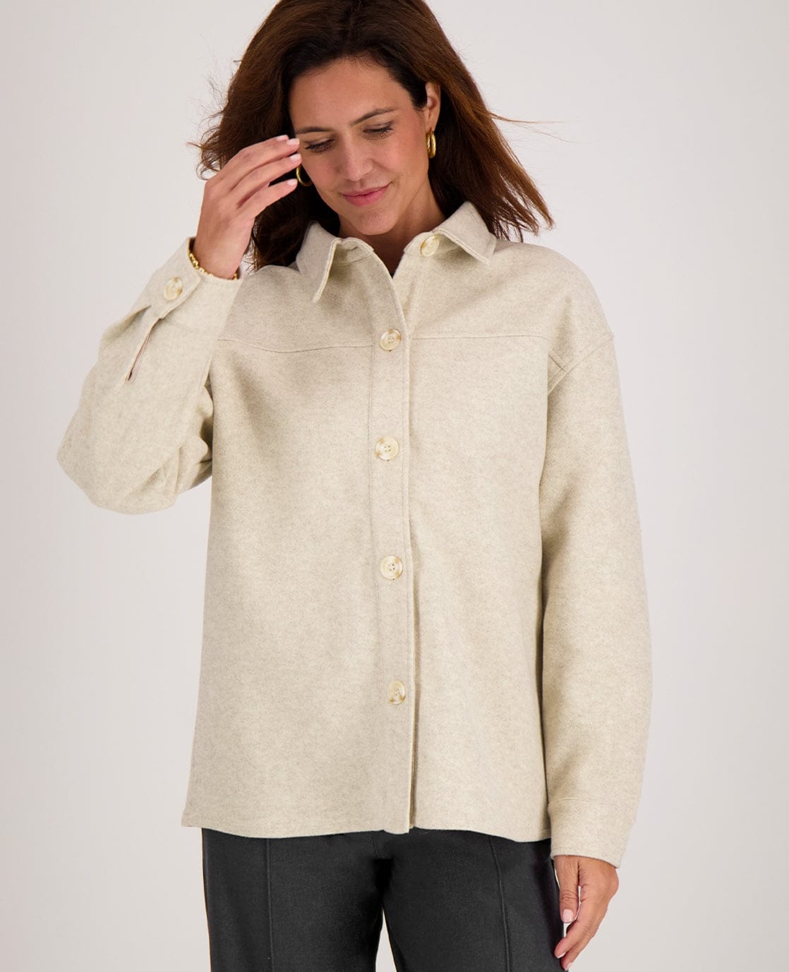 Je m'appelle Jassen Blousejacket Jany | Ecru Melange