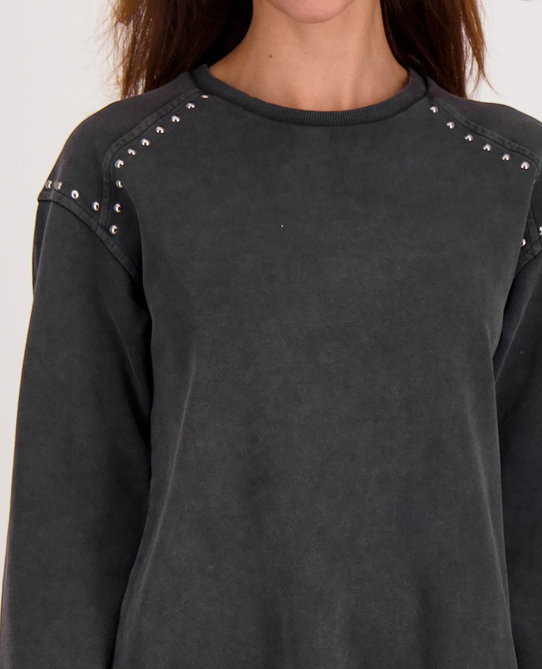 Je m'appelle Jurken Sweatdress Pinn | Charcoal Black