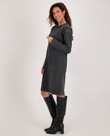 Je m'appelle Jurken Sweatdress Pinn | Charcoal Black