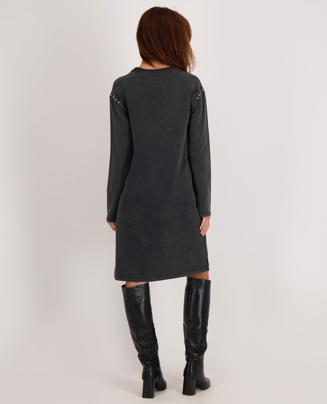 Je m'appelle Jurken Sweatdress Pinn | Charcoal Black