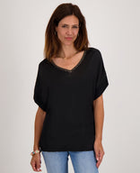 Je m'appelle Tops Top Scarlet | Zwart