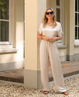 Je m'appelle Broeken Pant Straight Scarlet | Champagne