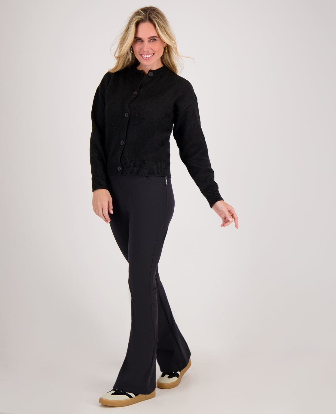 Je m'appelle Broeken Pant Flare Amber Travel | Zwart