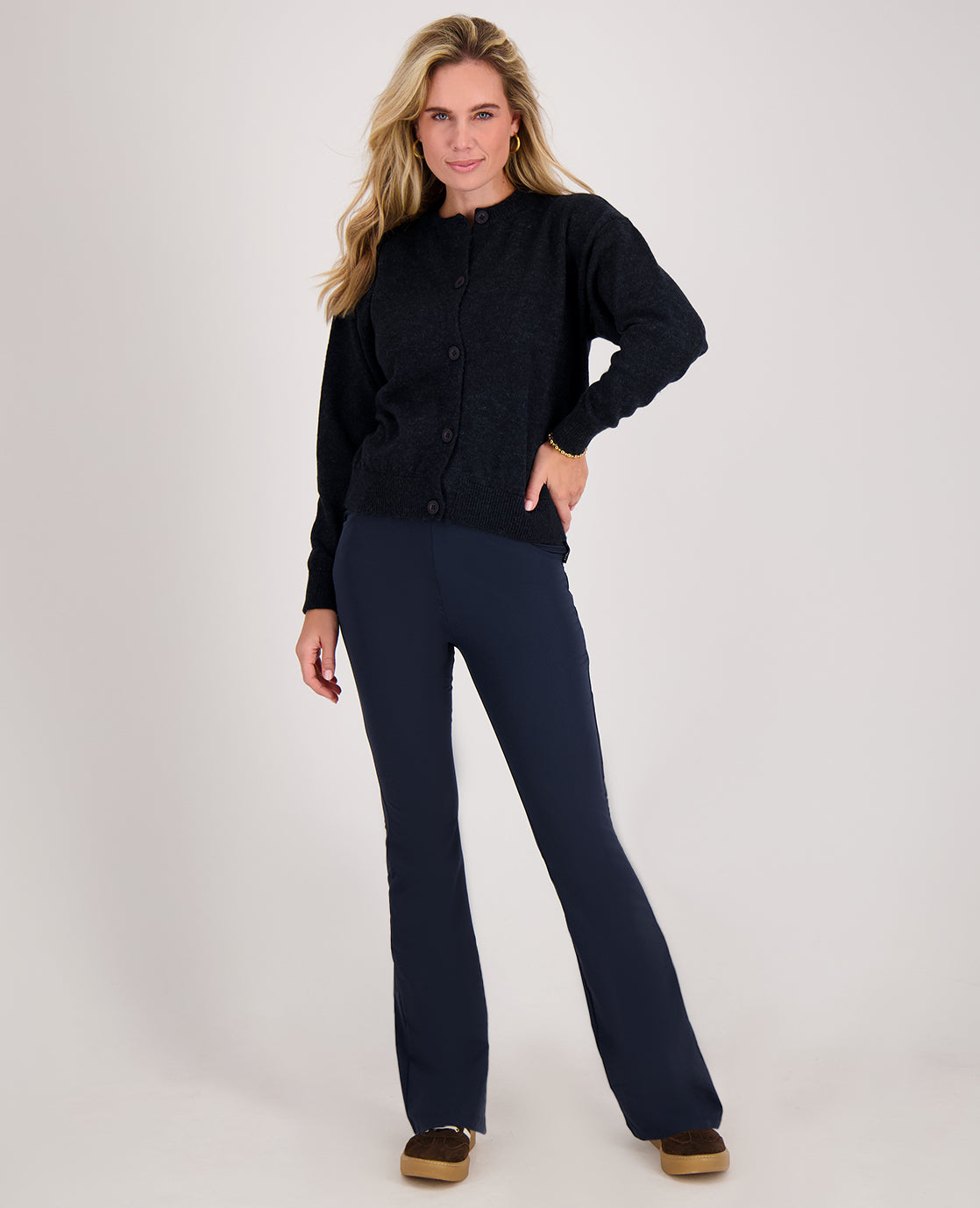 Pant Flare Amber Travel | Donkerblauw