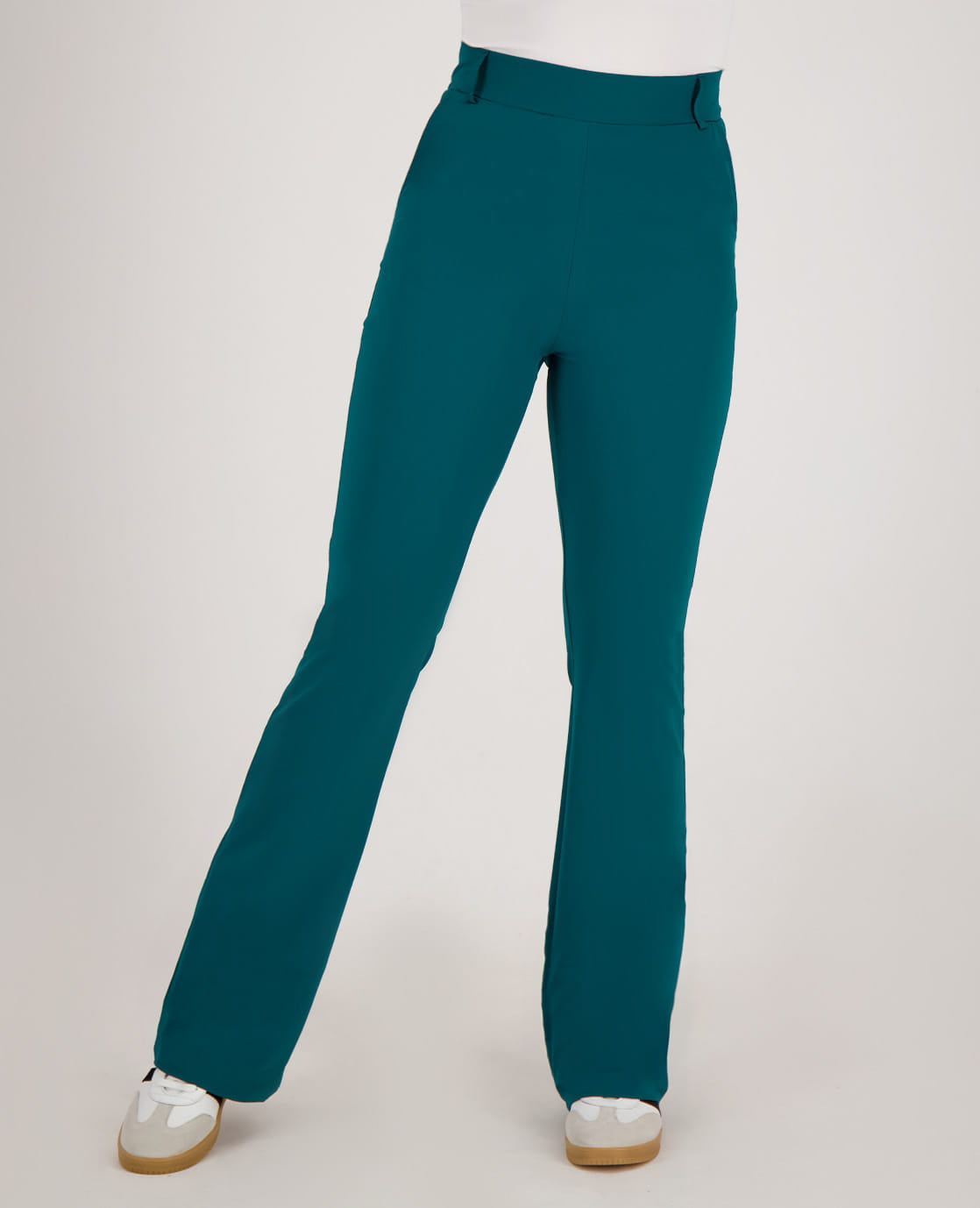 Je m'appelle Broeken Teal Blue / XS / (32'') Pant Flare Travel | Teal Blue