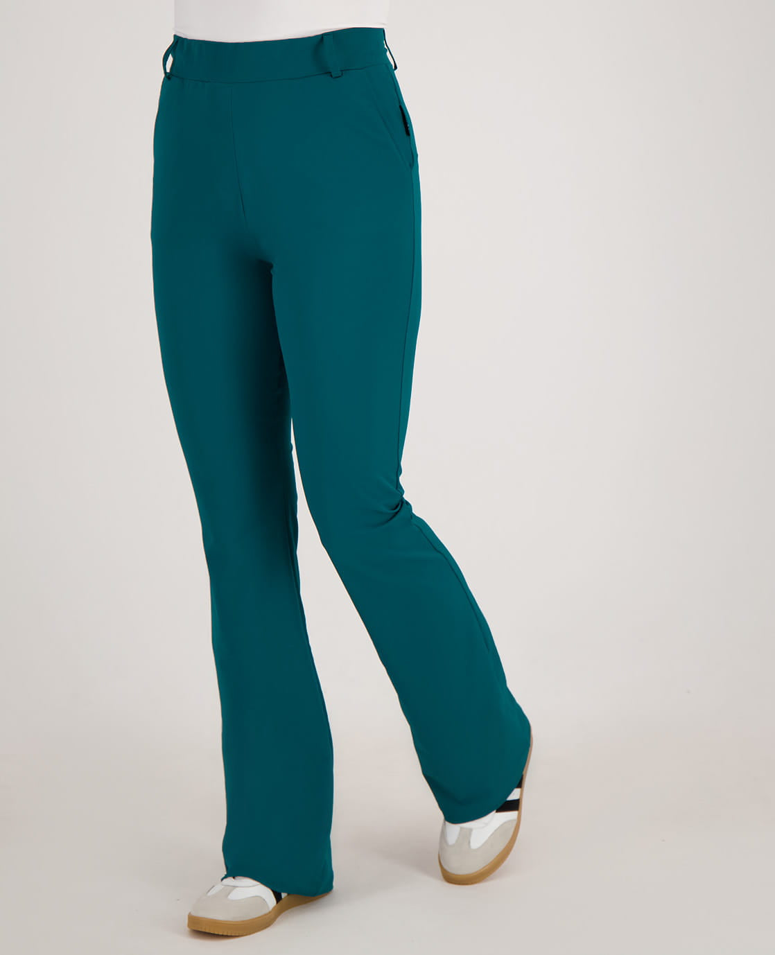 Je m'appelle Broeken Pant Flare Travel | Teal Blue