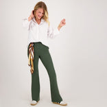Je m'appelle Broeken Pant Flare Travel | Autumn Green