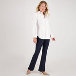 Je m'appelle Broeken Pant Flare Travel | Donkerblauw/Wit