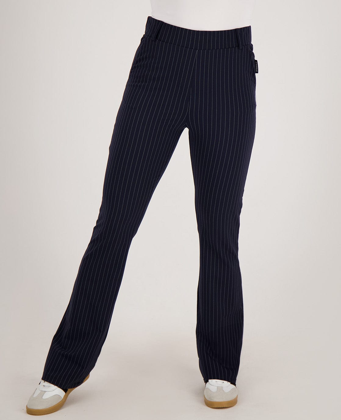 Je m'appelle Broeken Pant Flare Travel | Donkerblauw/Wit