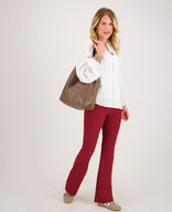 Je m'appelle Broeken Pant Flare Travel | Ruby Red