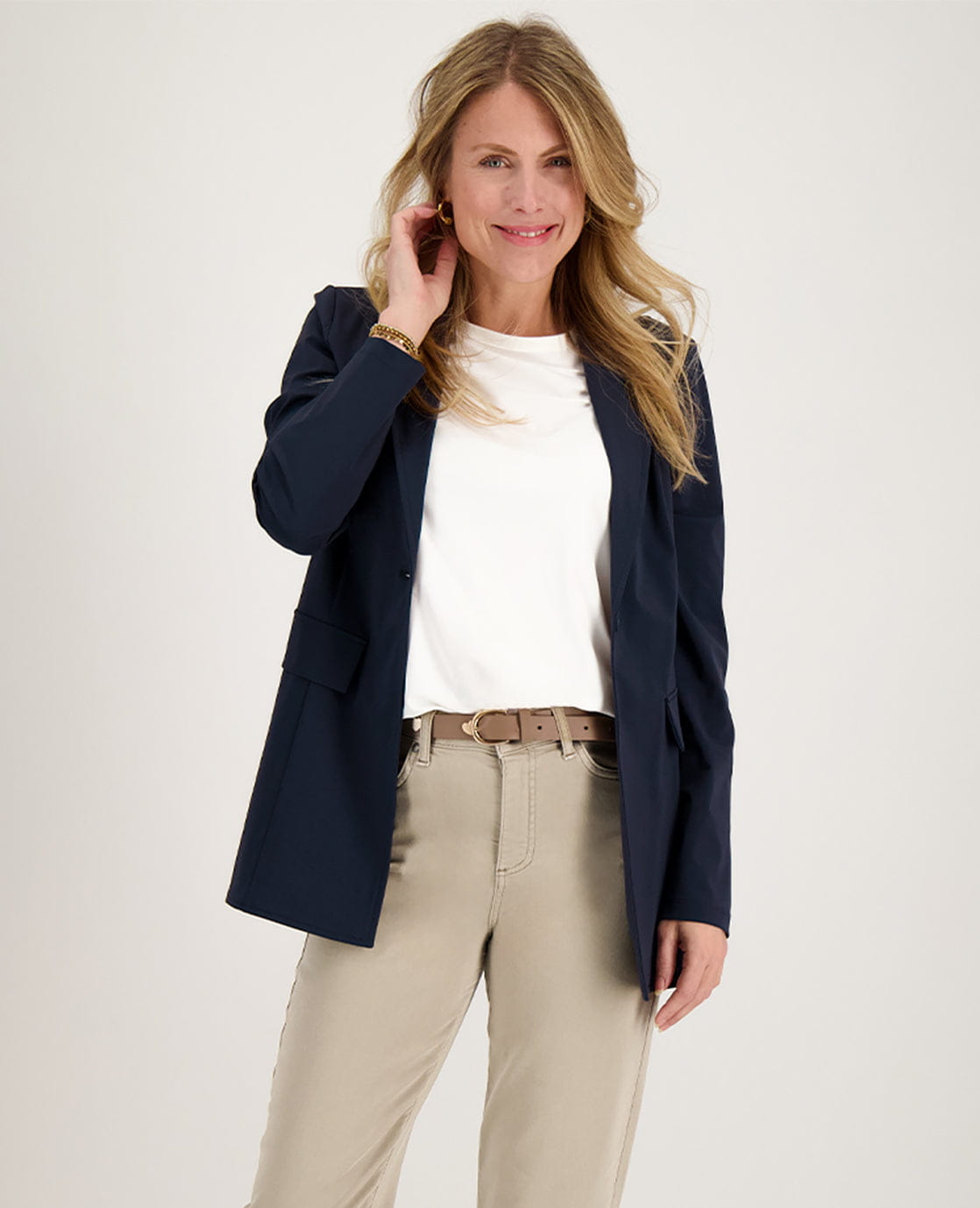 Je m'appelle Jassen Donkerblauw / XS Blazer Straight Travel ++++ | Donkerblauw