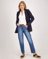 Je m'appelle Jassen Blazer Straight Travel ++++ | Donkerblauw