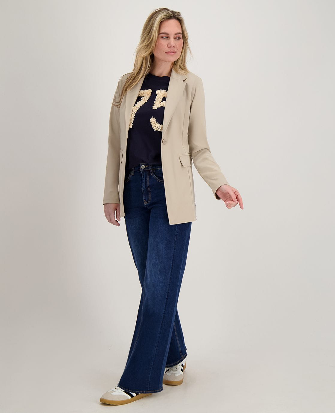 Je m'appelle Broeken Pant Straight Superstretch Denim | Dark Blue Denim