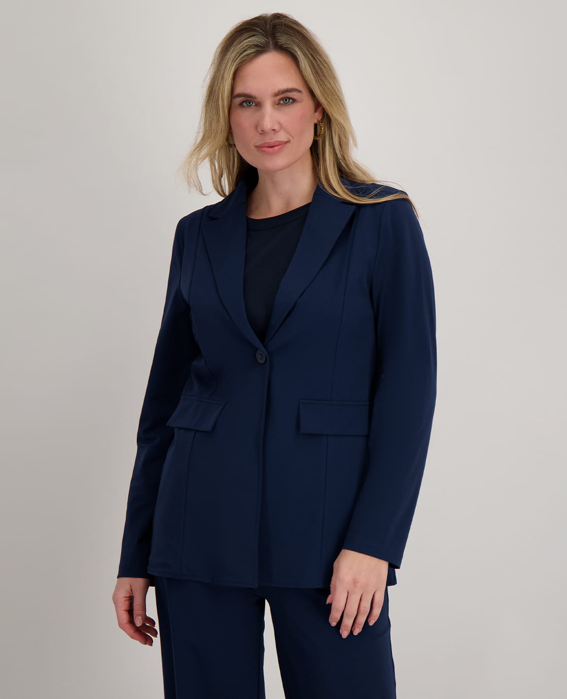 Je m'appelle Jassen Blazer Straight Travel ++++ | Indigo Blue