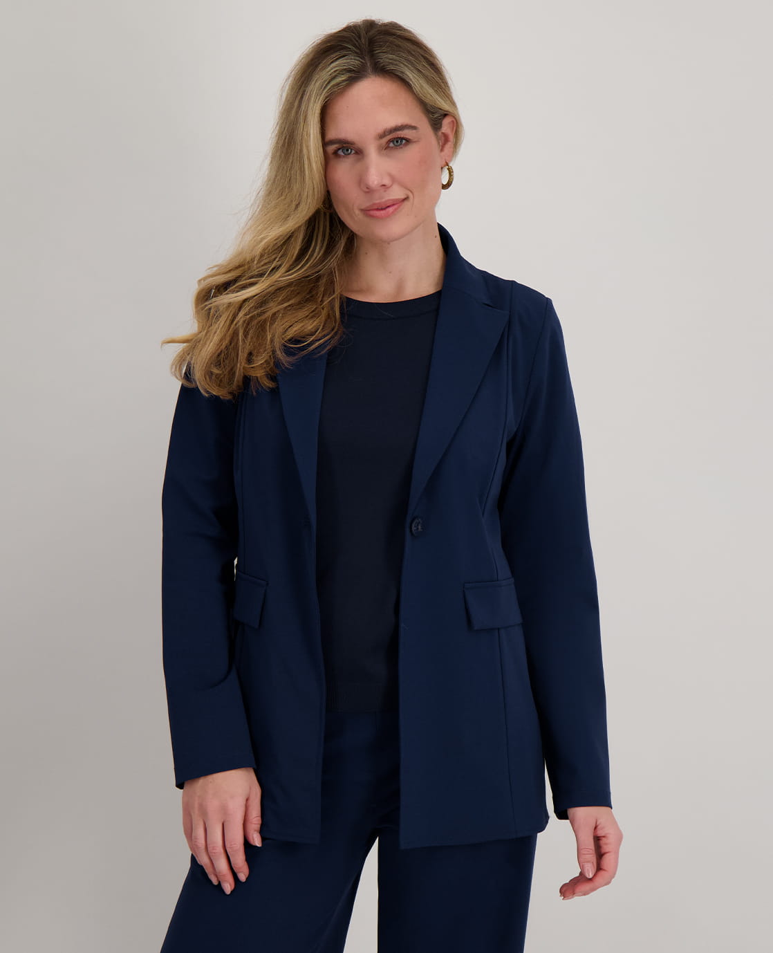 Je m'appelle Jassen Blazer Straight Travel ++++ | Indigo Blue