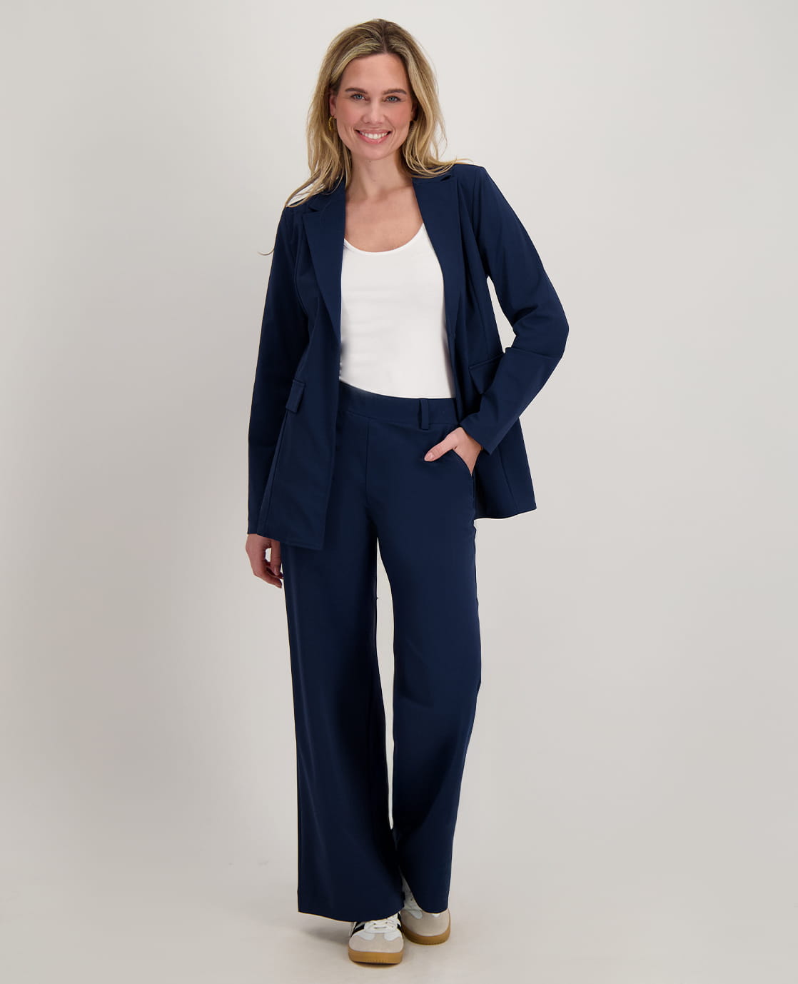 Je m'appelle Jassen Blazer Straight Travel ++++ | Indigo Blue