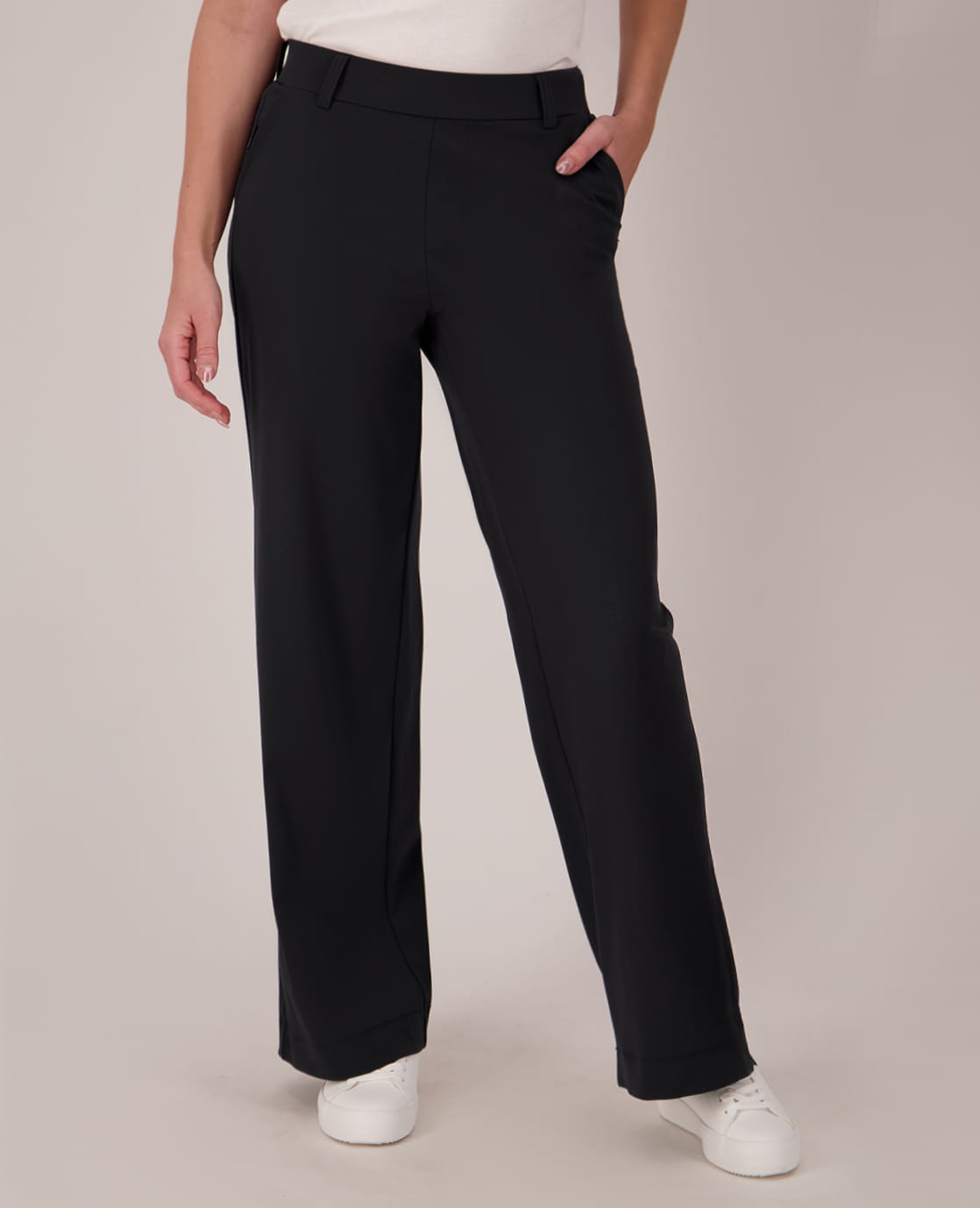 Je m'appelle Broeken Pant Lizzy Travel Brushed | Zwart