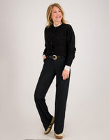 Je m'appelle Broeken Pant Lizzy Travel Brushed | Zwart