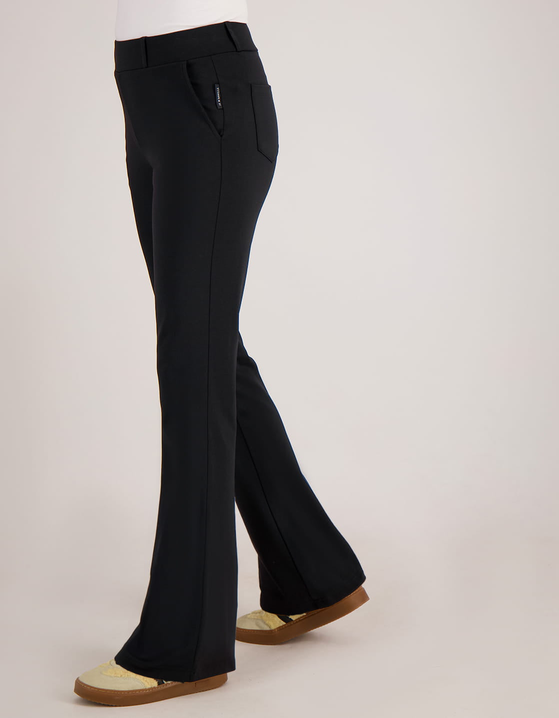 Je m'appelle Broeken Pant Isa Travel Brushed | Zwart