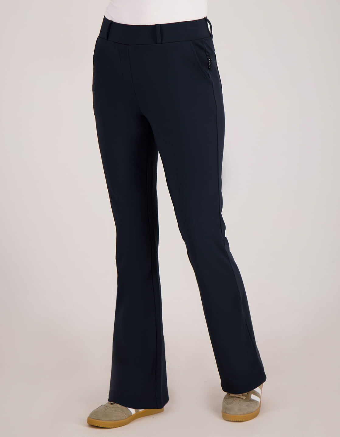 Je m'appelle Broeken Pant Isa Travel Brushed | Donkerblauw
