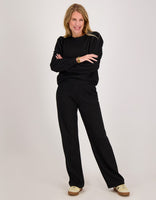 Je m'appelle Broeken Pant Manhattan | Zwart / Ecru