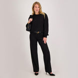 Je m'appelle Broeken Pant Manhattan | Zwart / Ecru