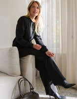 Je m'appelle Broeken Pant Manhattan | Zwart / Ecru