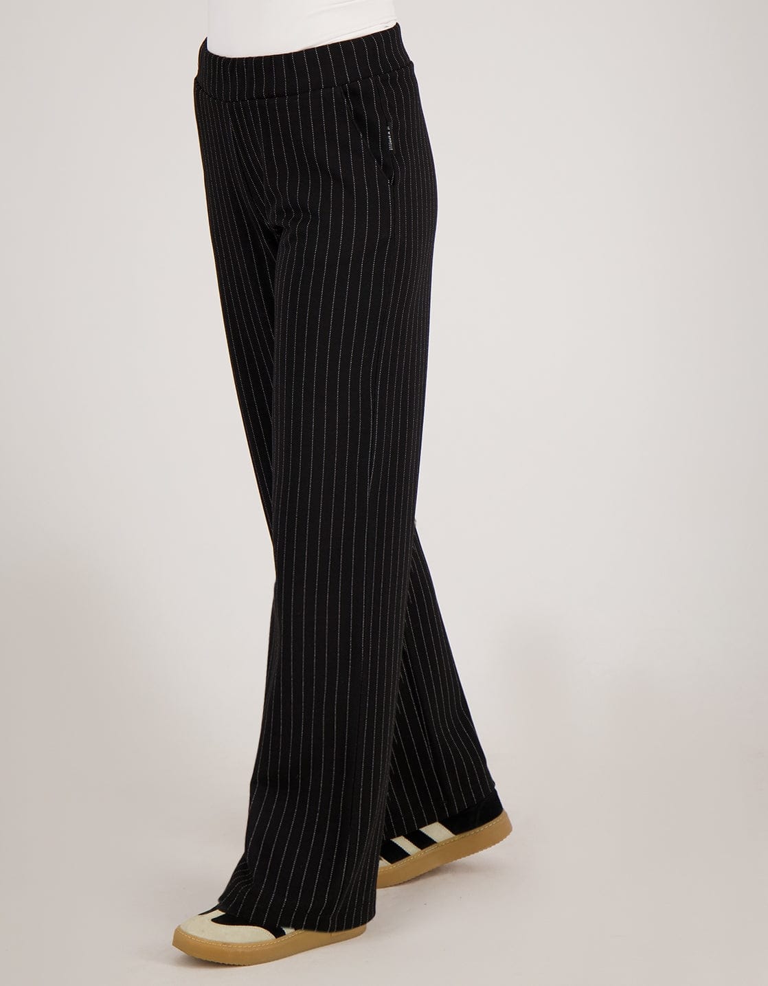 Je m'appelle Broeken Pant Manhattan | Zwart / Ecru