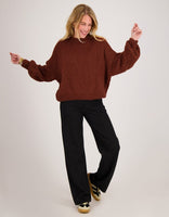 Je m'appelle Broeken Pant Manhattan | Zwart / Ecru