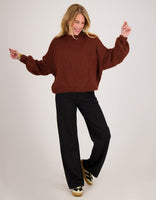 Je m'appelle Tops Pull Chunky | Brique