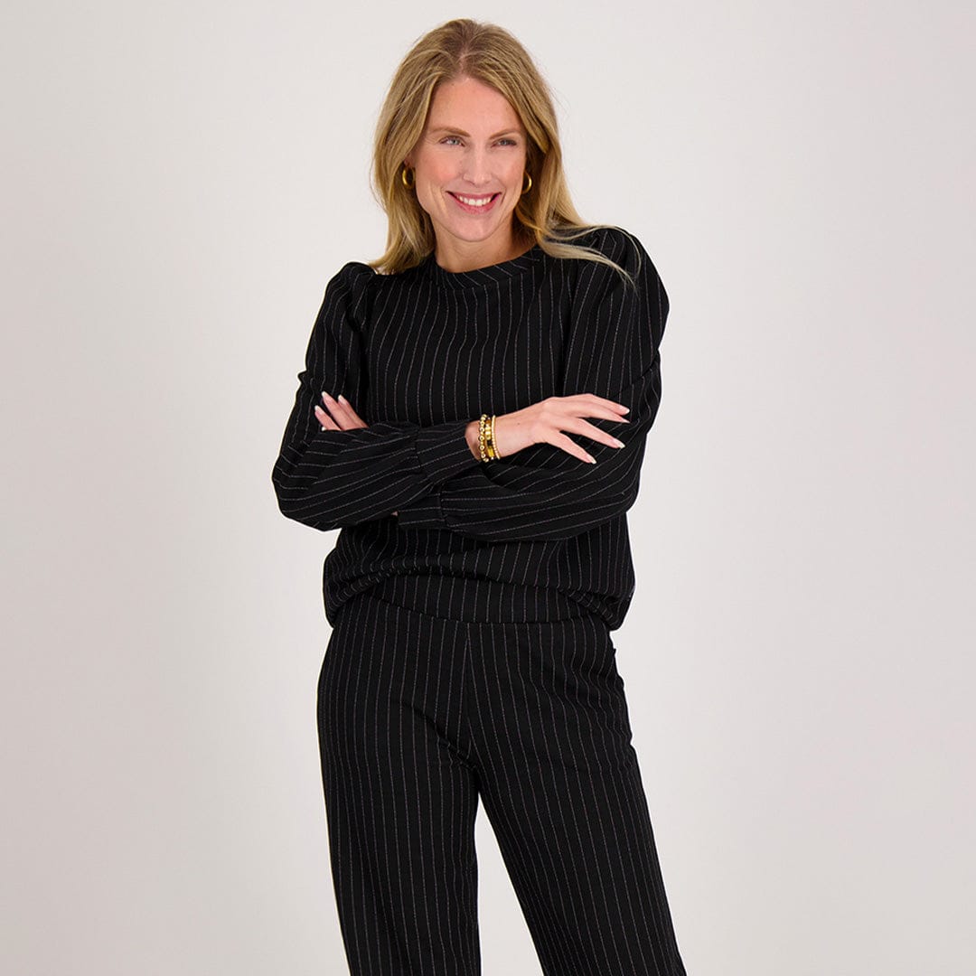 Je m'appelle Tops Top Manhattan | Zwart / Ecru