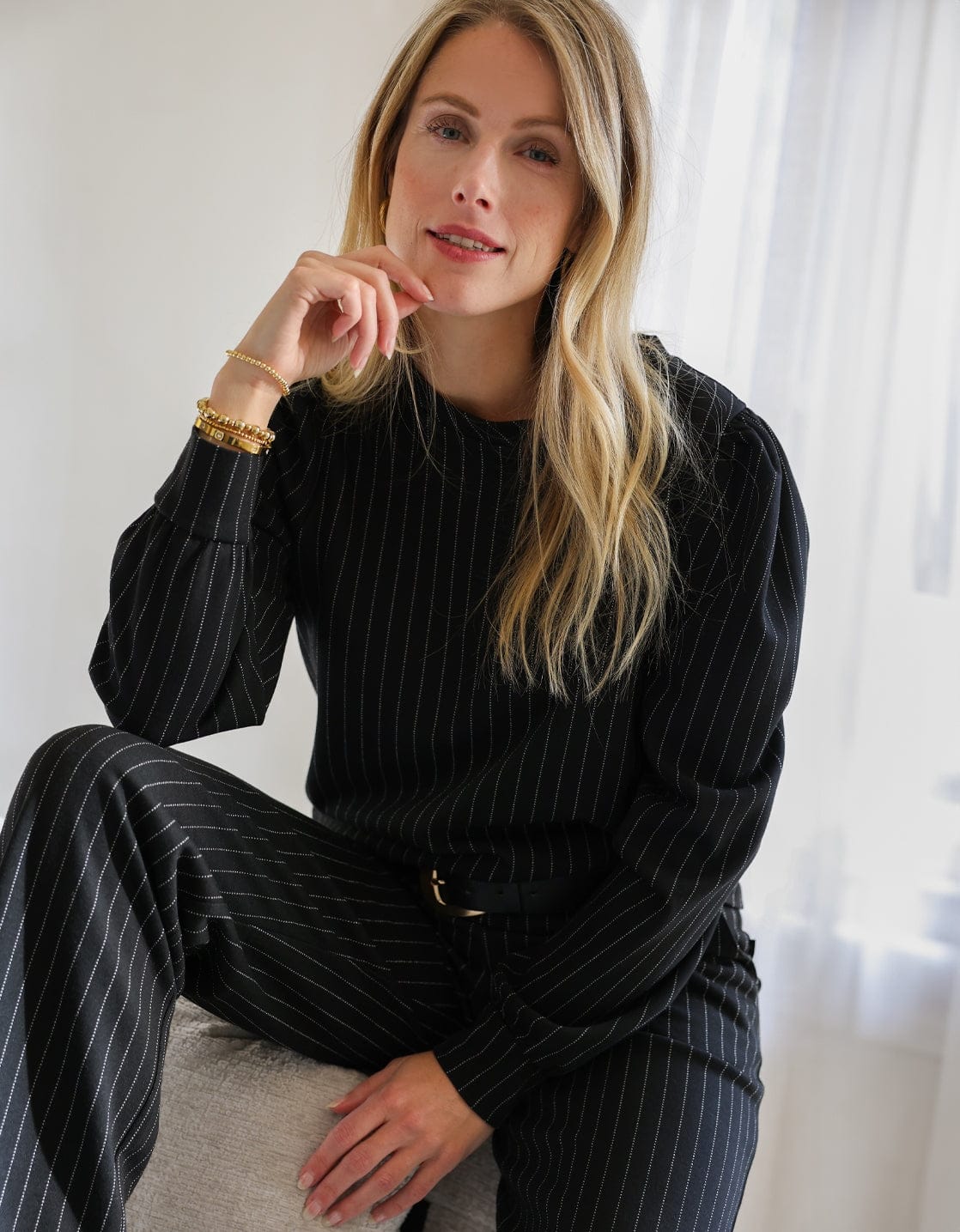 Je m'appelle Tops Top Manhattan | Zwart / Ecru