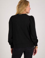 Je m'appelle Tops Top Manhattan | Zwart / Ecru