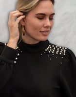 Je m'appelle Jurken Limited Robe Pearls | Zwart